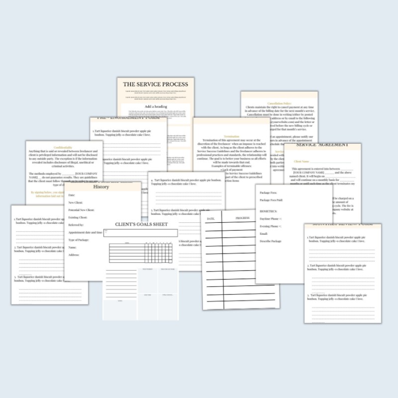 Editable Client Package Templates