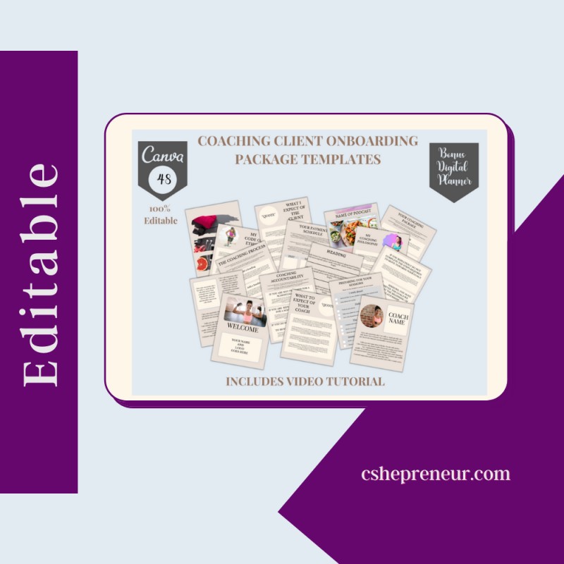 Editable Coaching Client Package Templates