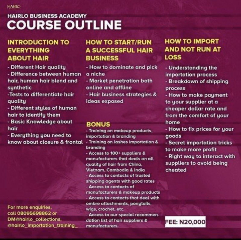HAIRLO BUSINESS ACADEMY