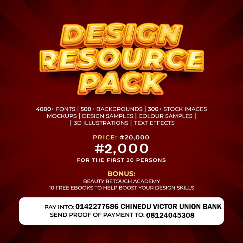Buy GRAPHIC DESIGN RESOURCE PACK by Chinedu Victor on Selar.co