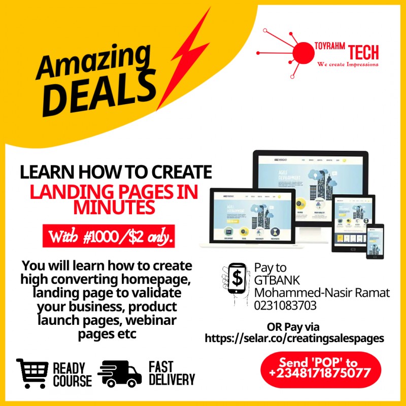 Creating Sales pages
