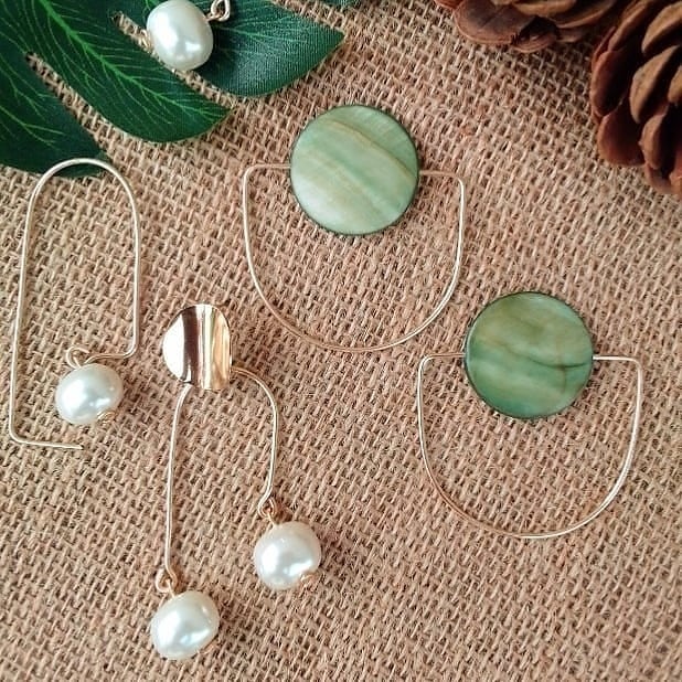Ada Earrings- Green