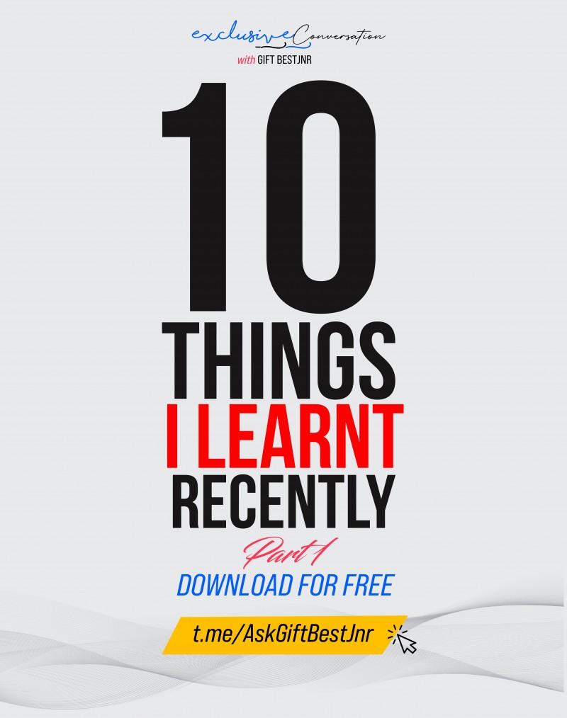 10 LESSONS THAT WILL HELP YOUR LIFE [PART 1] FREE