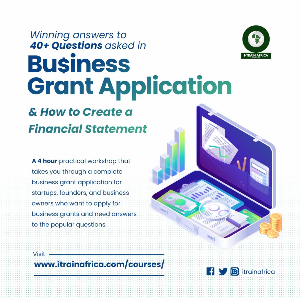 Winning Answers to 40+ Questions asked in Business Grant Application & How to Create a Financial Statement