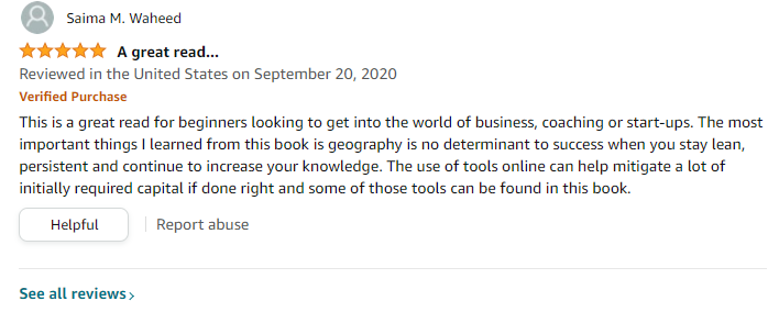 Customer review 1