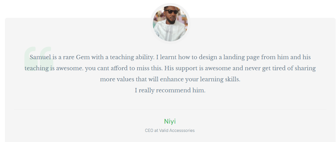 Customer review 1