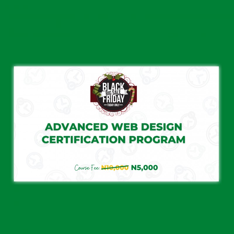 ADVANCED WEB DESIGN CERTIFICATION PROGRAM