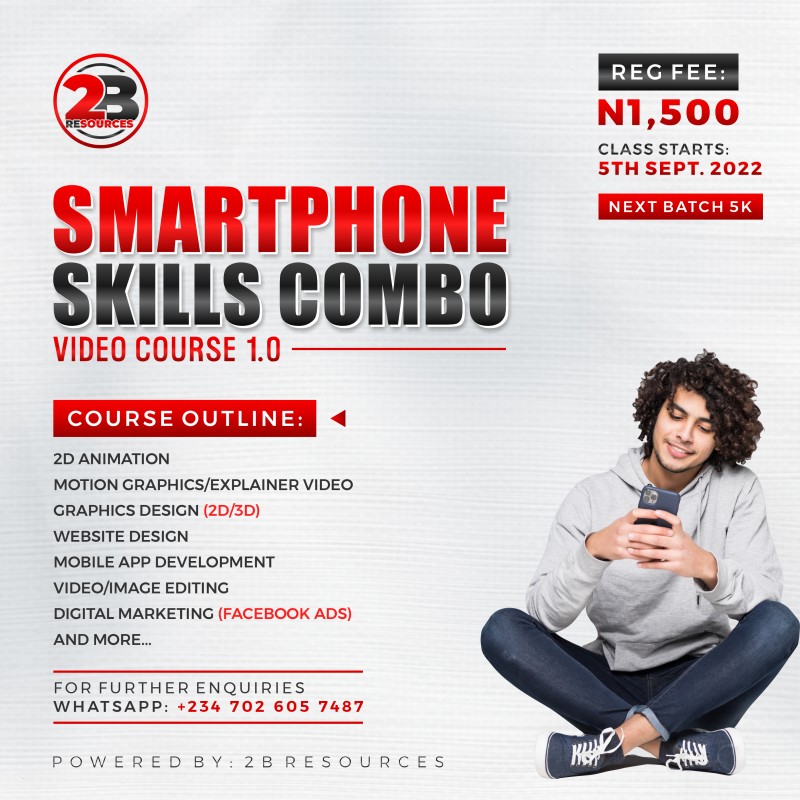 Buy SMARTPHONE SKILLS COMBO COURSE by 2BREOURCES on Selar.co