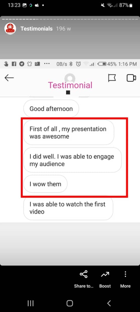 Customer review 1