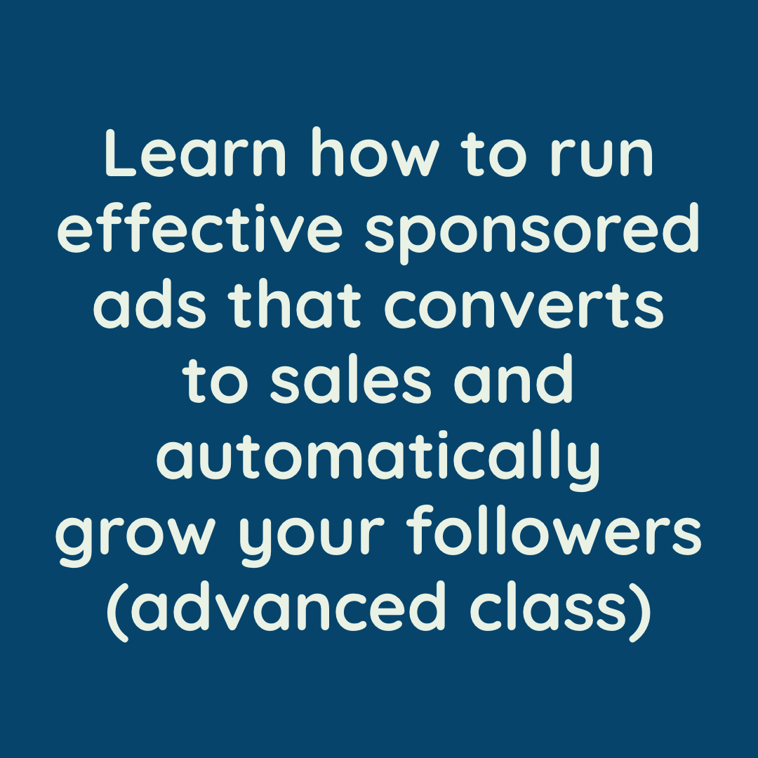 How to run an effective sponsored adverts that converts to sales and increase your followers with your laptop  (advanced class)