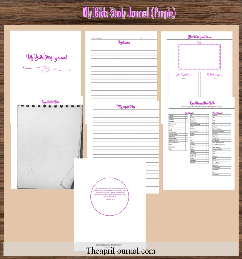 My Bible Study Journal (Purple)