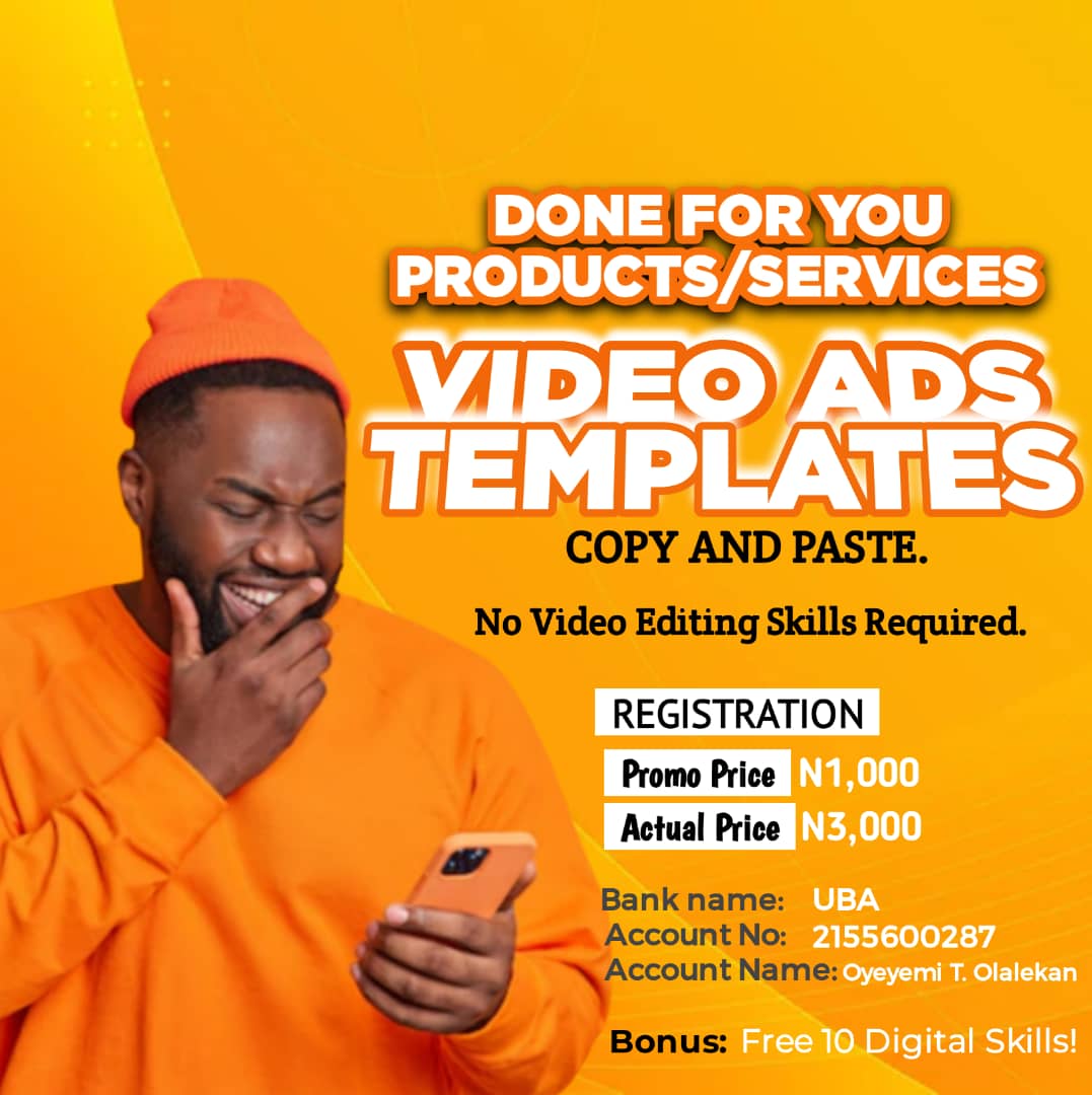 DONE FOR YOU PRODUCTS/SERVICES VIDEO ADS TEMPLATES
