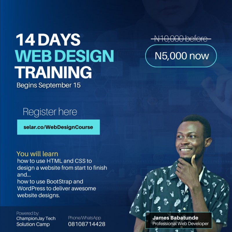 Buy Web Design 14days Course by Babatunde James on Selar