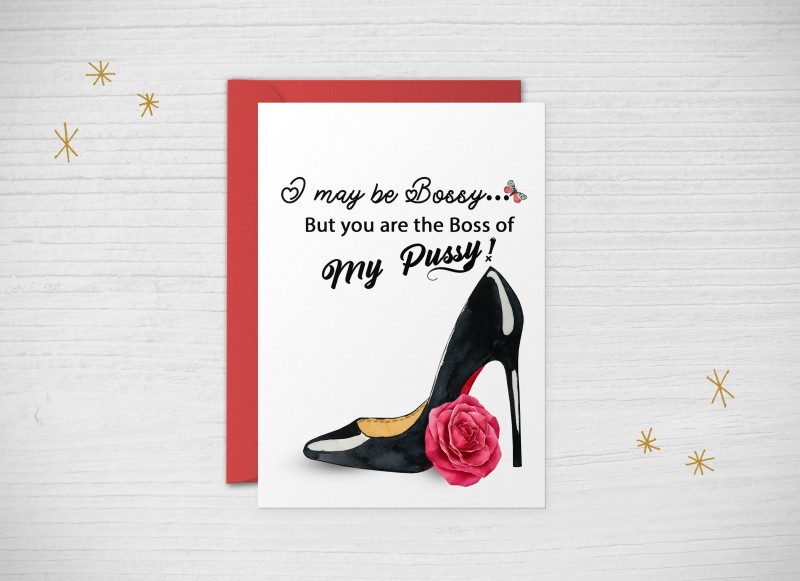 Boss of my Pussy... Printables Digital Love Card, Love Postcard, Sensual Love Postcard, Erotic Love Postcard, Relationship cards, Anniversary Love cards, Friendship Cards, Love Notes, Sex Cards, Wedding night cards, sexual feelings card