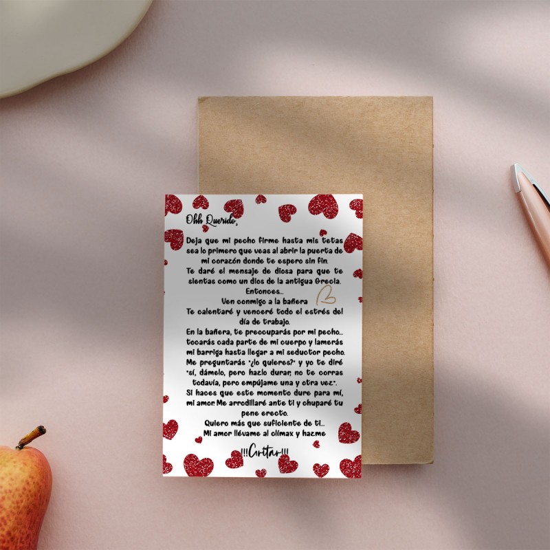 Ohh Darling (English/Spanish) - Printable Romantic, Erotic, Sensual letters, Intimate Relationship letters, Sexual letter, Sex Letters