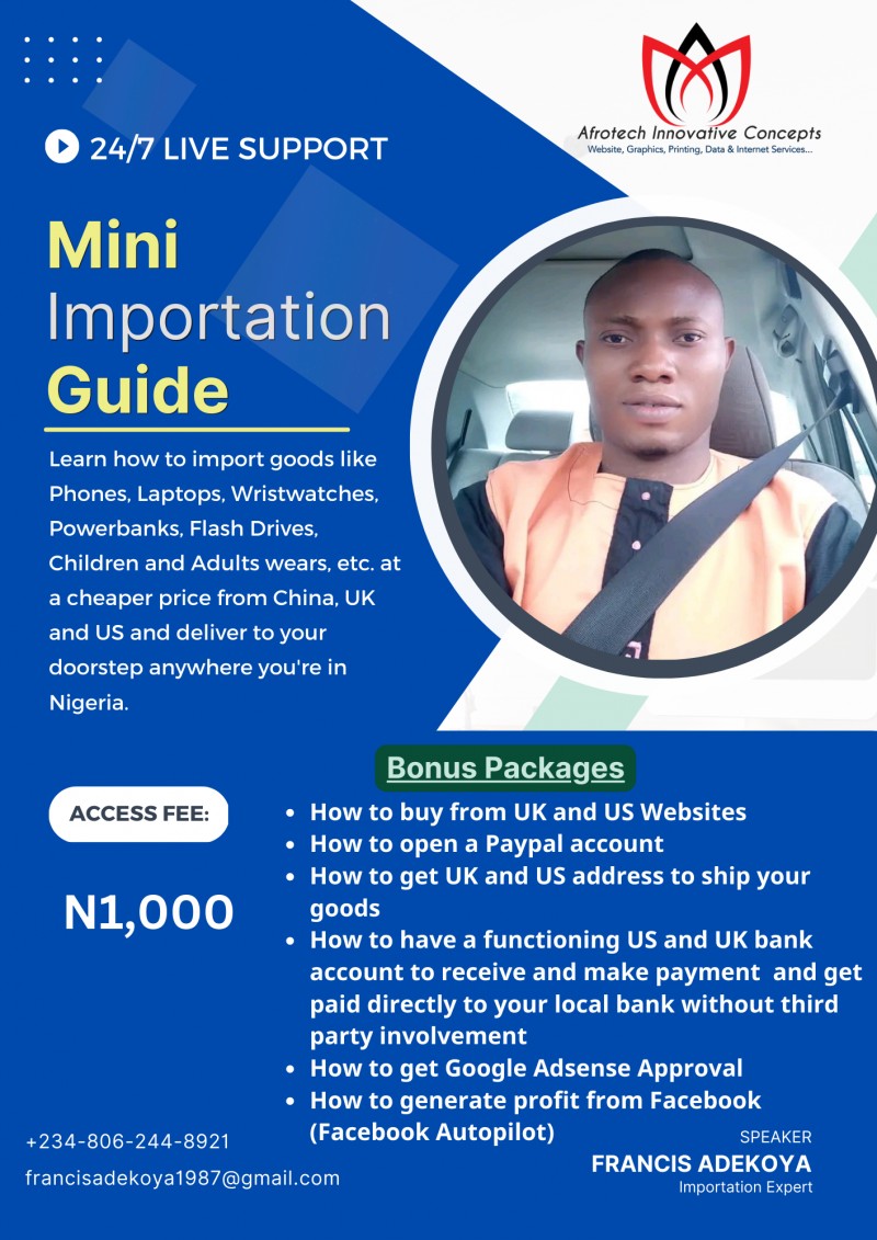 Buy Mini Importation Guide by Francis Adekoya on Selar