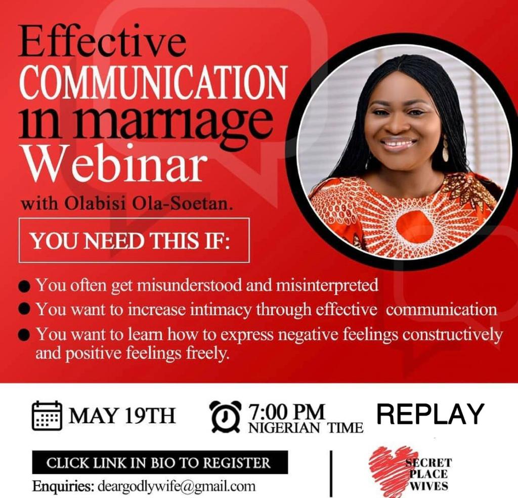 EFFECTIVE COMMUNICATION IN MARRIAGE WEBINAR