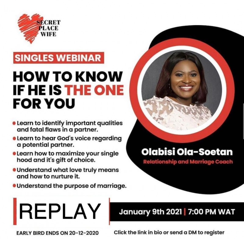 HOW TO KNOW IF HE'S THE ONE (Singles Webinar)