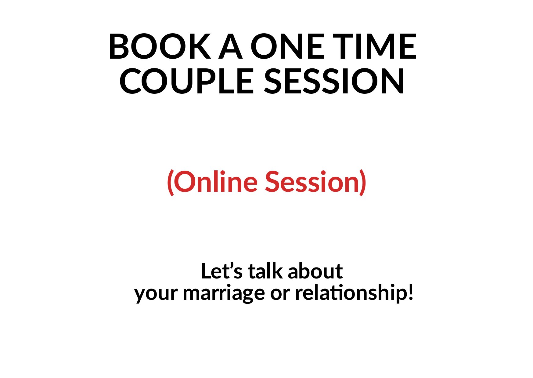 ONE TIME COUPLE SESSION (Phone session)
