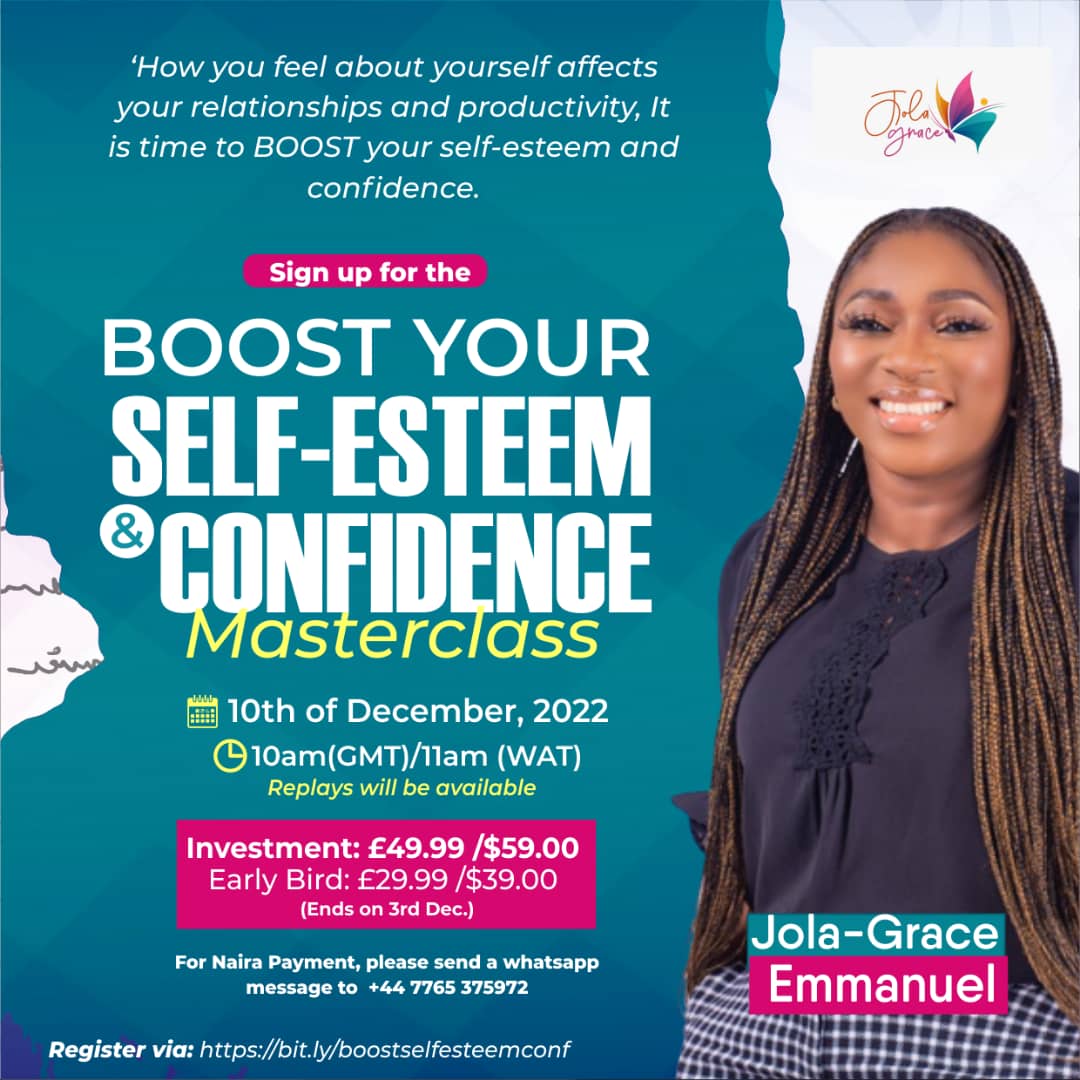 MasterClass - Boost your Self-Esteem & Confidence