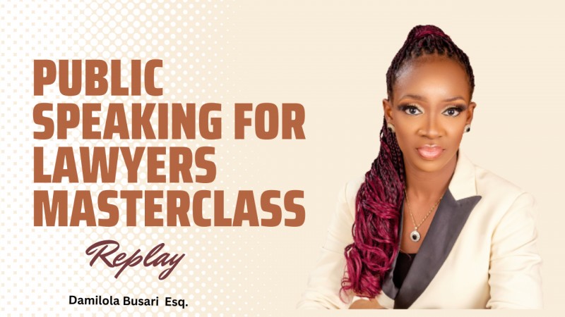 Public Speaking for Lawyers MasterClass Replay