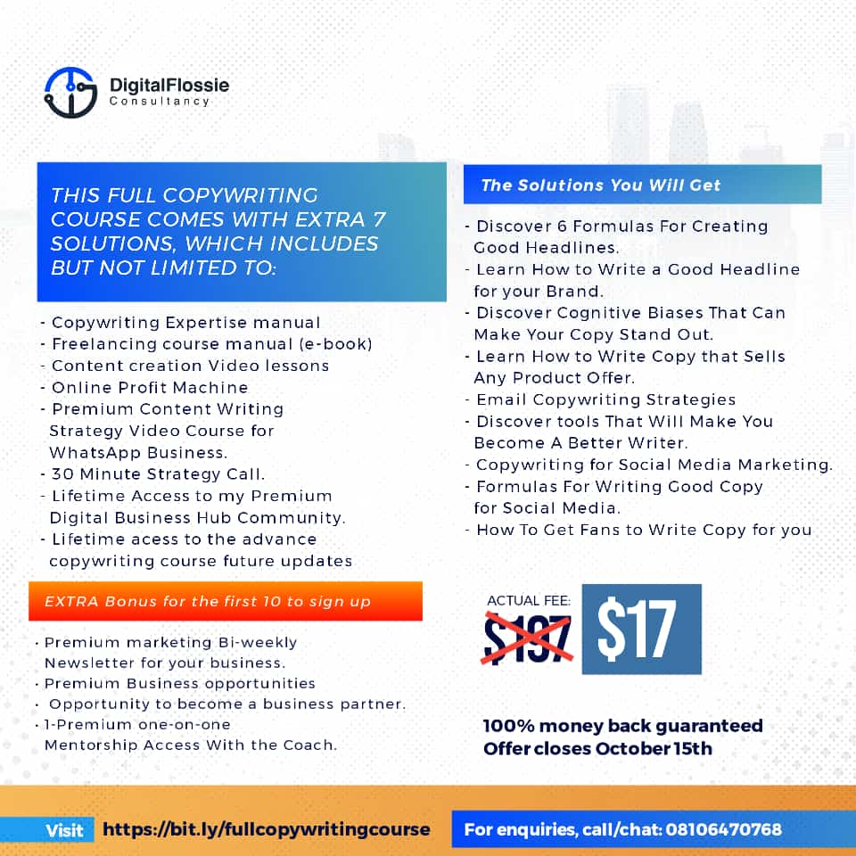 FULL COPYWRITING COURSE TO 10X YOUR SALES