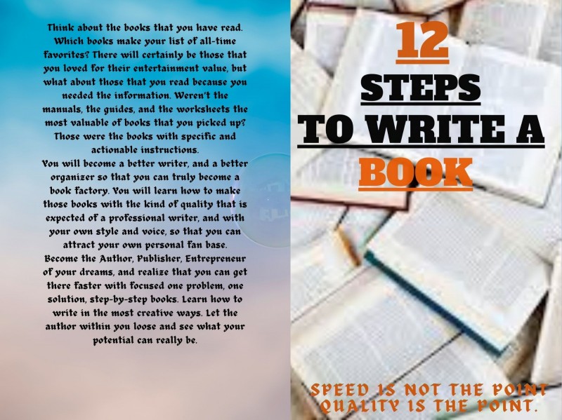 Buy 12 STEPS TO WRITE A BOOK by Fakojo Oluwatobiloba Samson on Selar