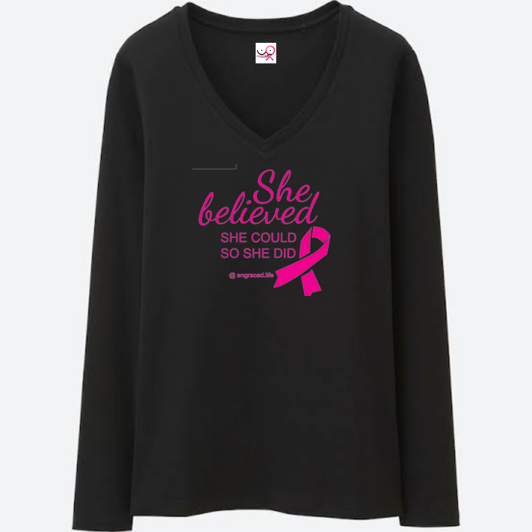 She believed long sleeve t-shirt