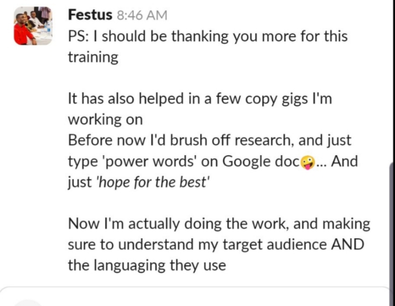 Customer review 1