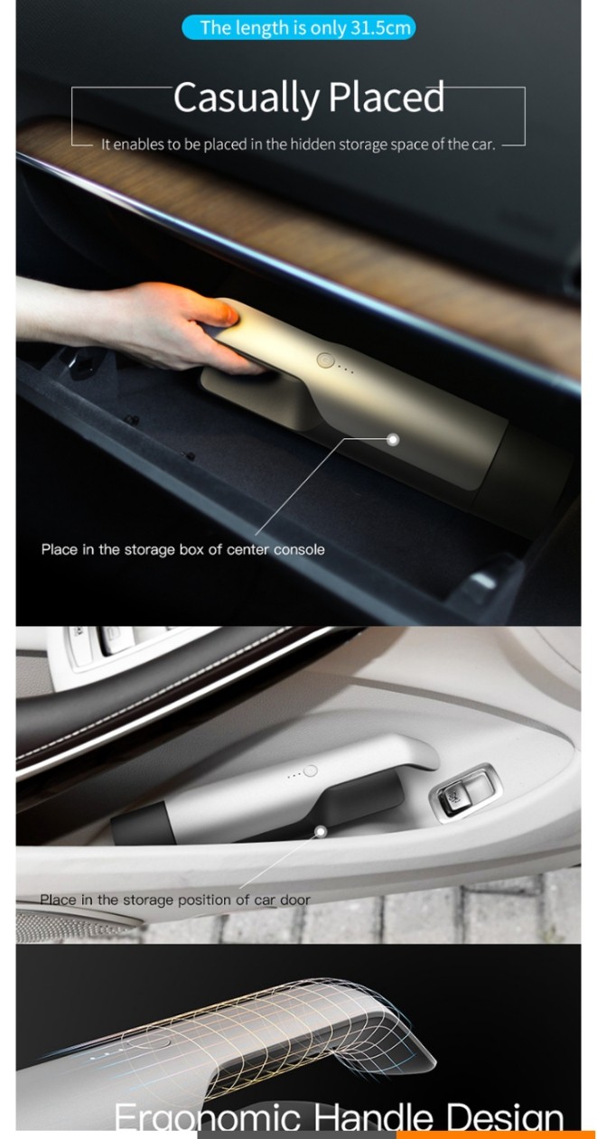 Handheld Wireless Car Vacuum Cleaner, AutoBot Vlite, 80W, 4200Pa, for Car Interior & Home & Computer Cleaning