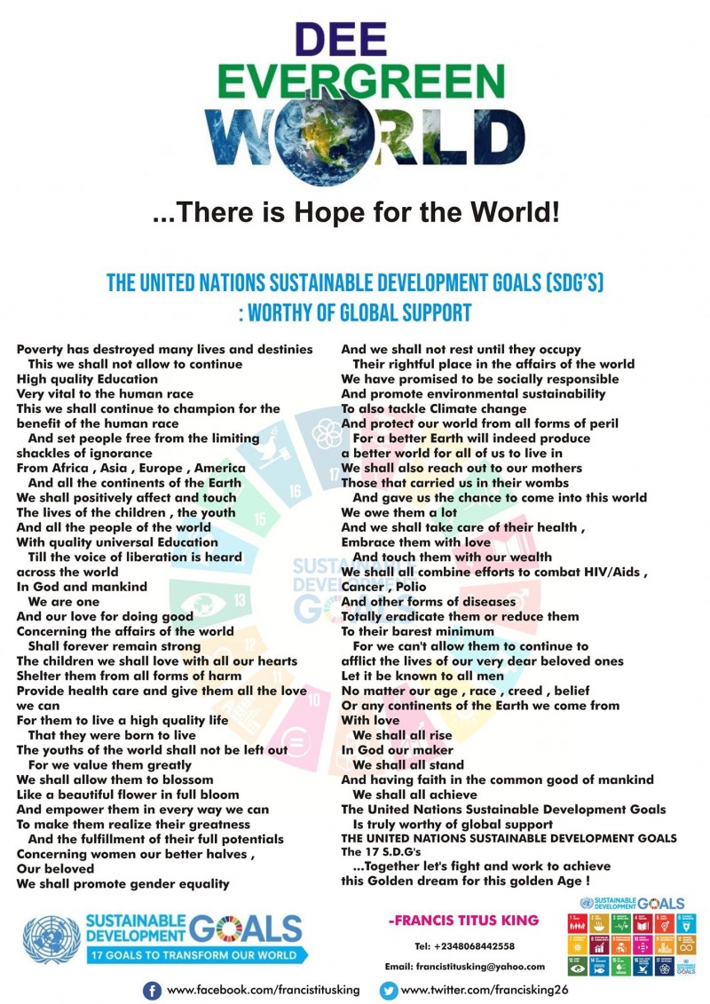 Get THE UNITED NATIONS SUSTAINABLE DEVELOPMENT GOALS ( SDG's ) : WORTHY ...