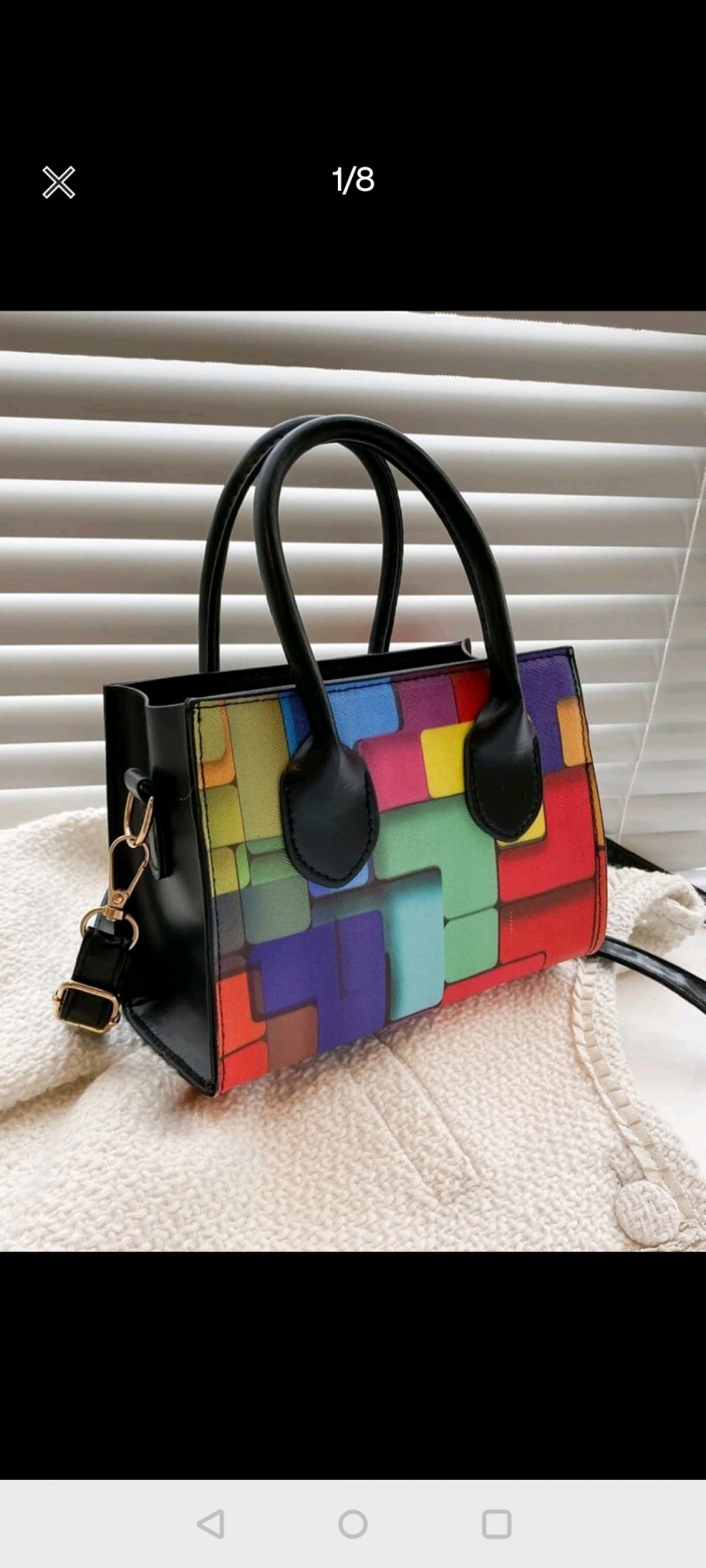 Colorblock Satchel Bag