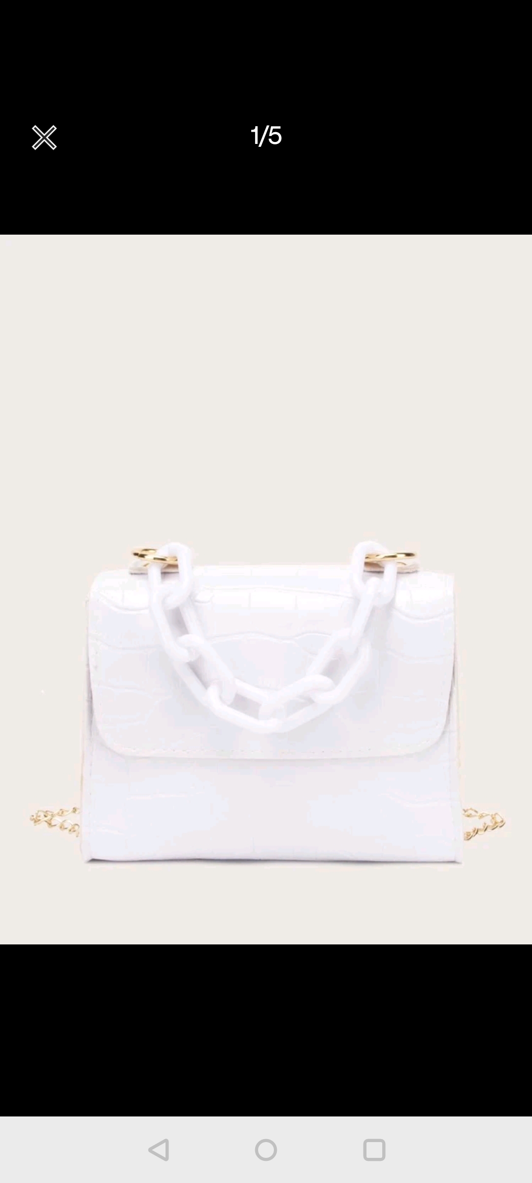 Croc Embossed chain satchel Bag