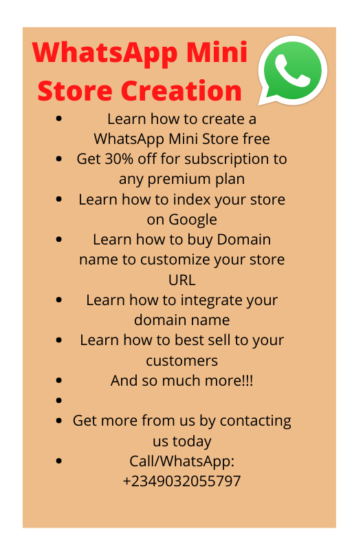 WhatsApp Mini Store Creation