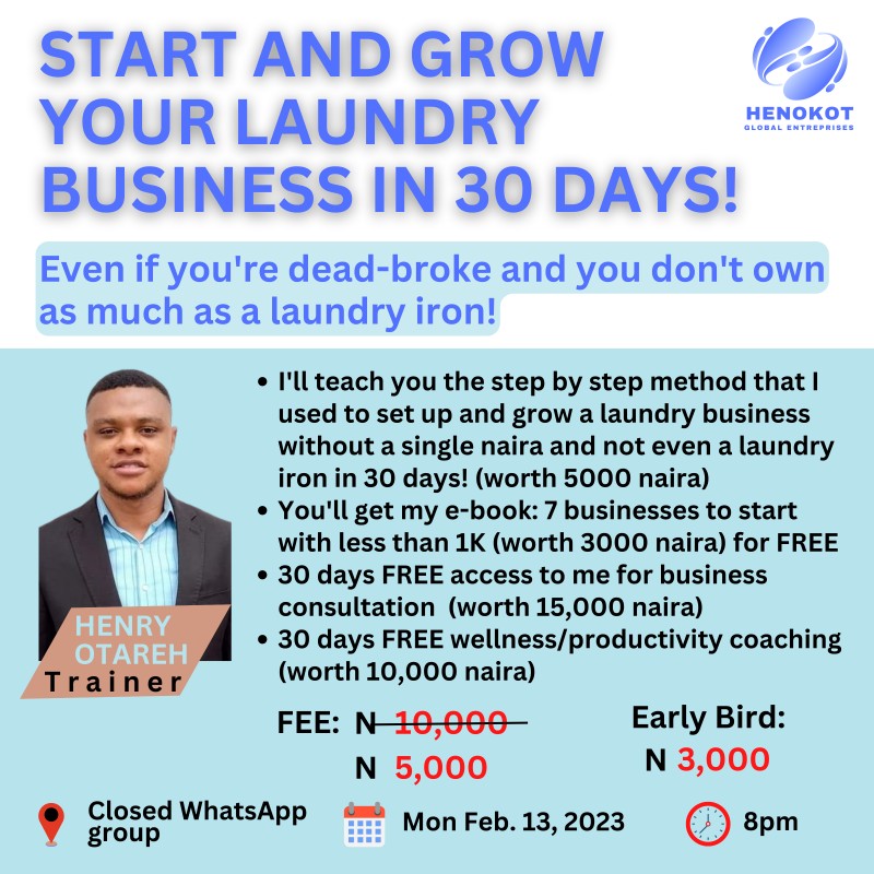 START AND GROW YOUR LAUNDRY BUSINESS TRAINING