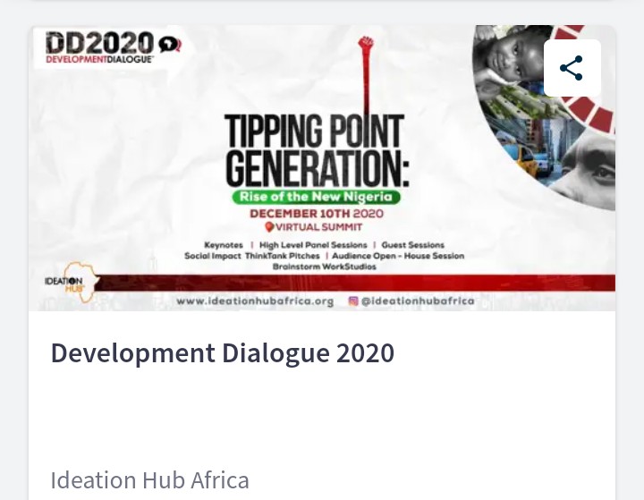 Development Dialogue 2020 - Tipping Point Generation: Rise of the New Nigeria