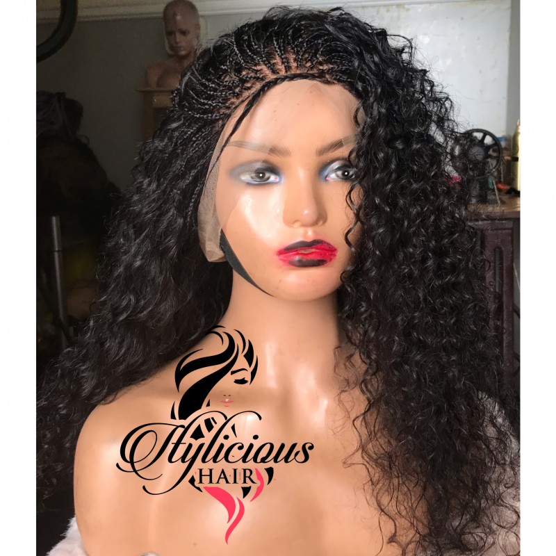 Zinny 100% human hair braided wig