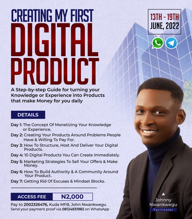 Buy CREATING MY FIRST DIGITAL PRODUCT COURSE' by John Obumneme ...