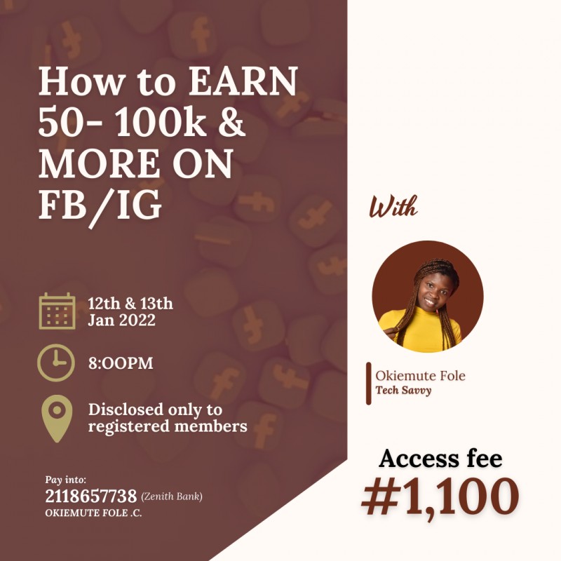 EARN BIG ON FB AND IG