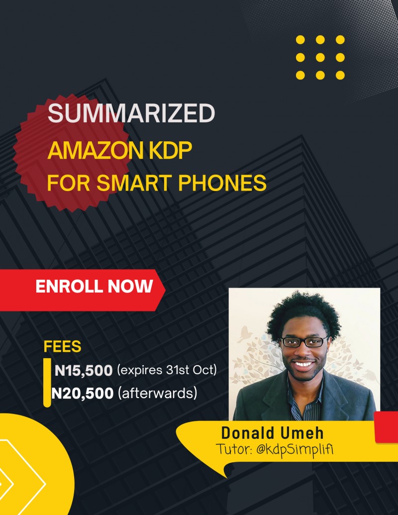 AMAZON KDP SUMMARY FOR SMART PHONES