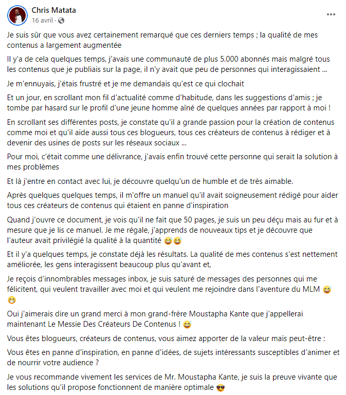 Customer review 1