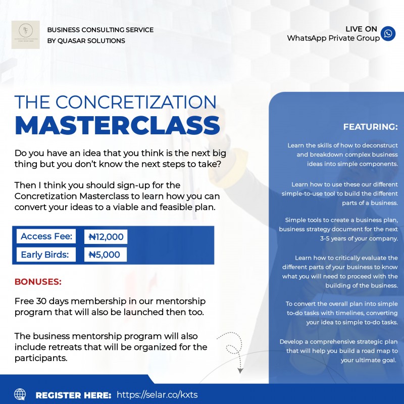 THE CONCRETIZATION MASTERCLASS