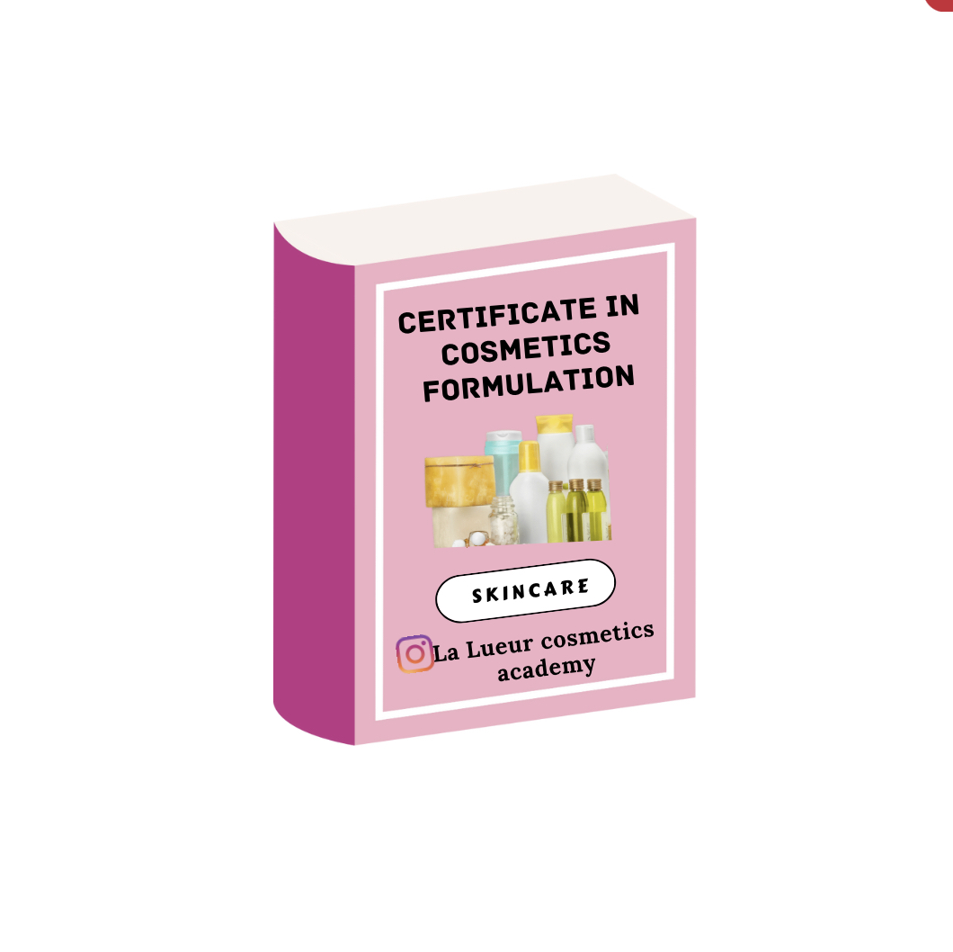 Buy certificate in cosmetics formulation handbook by la lueur cosmetic