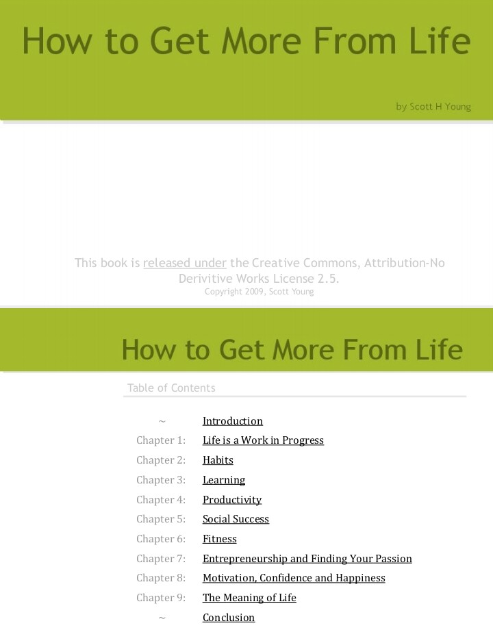 HOW TO GET MORE FROM LIFE