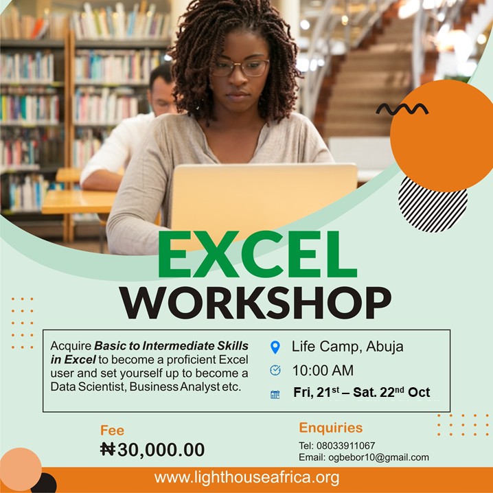 Buy LIVE MICROSOFT EXCEL WORKSHOP by Lighthouse Africa Social ...