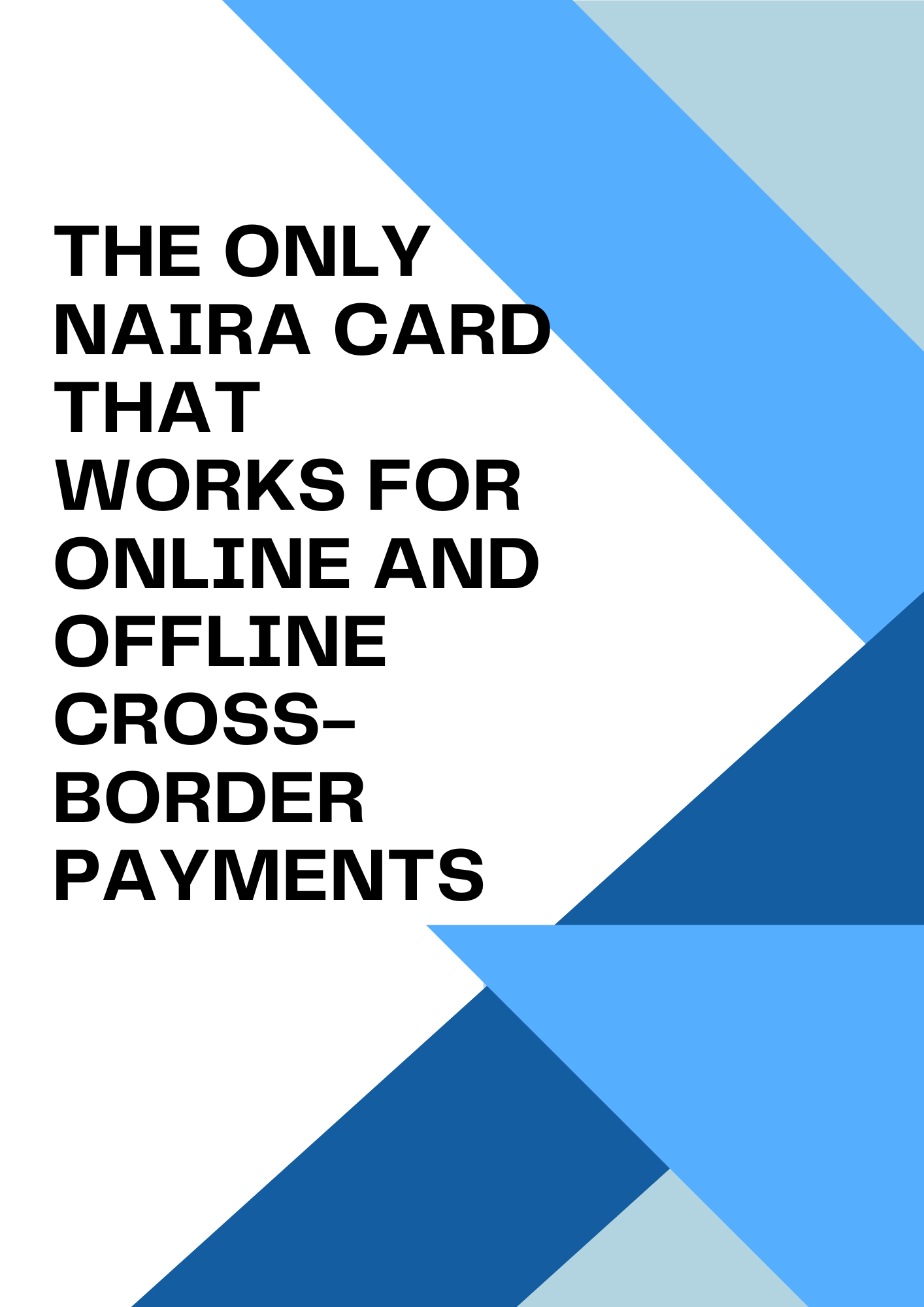 The Only Naira Card That Works for Online and Offline Cross-Border Payments