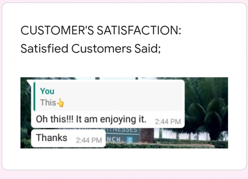 Customer review 1