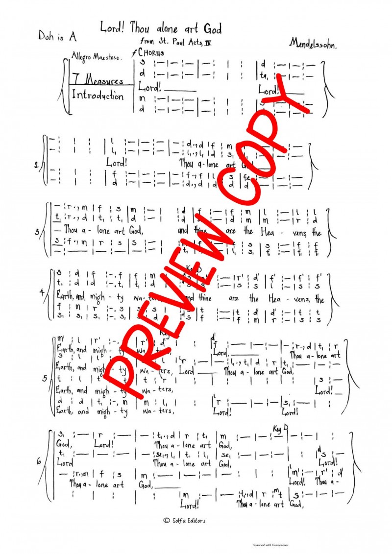 Buy Lord, Thou Alone Art God from Mendelssohn's St. Paul SATB Tonic