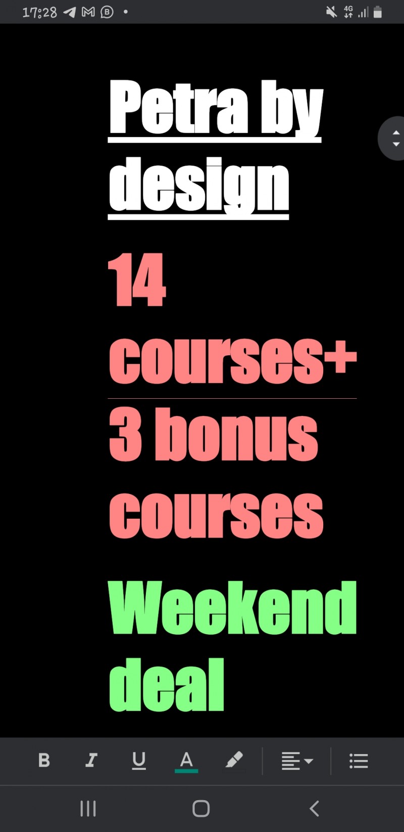 14 in 1 courses (weekend deal)