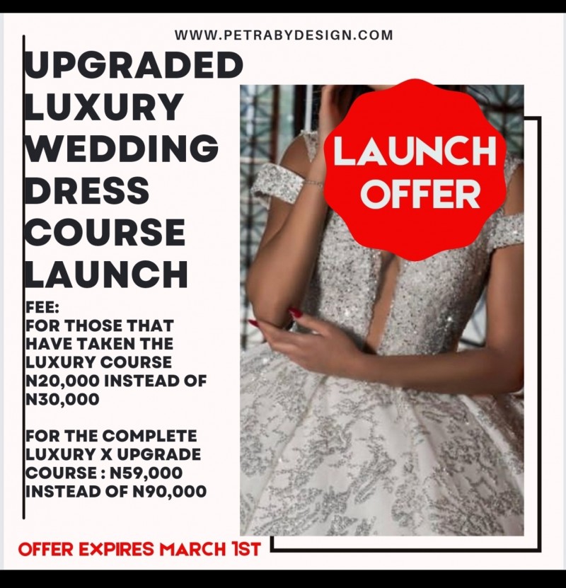 Upgraded luxury wedding dressmaking online course